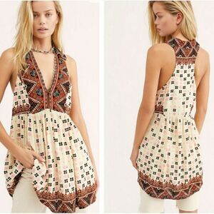 Free People Charlotte Halter Babydoll Top Sz XS